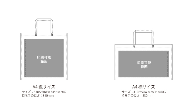 シンプルトートサイズ