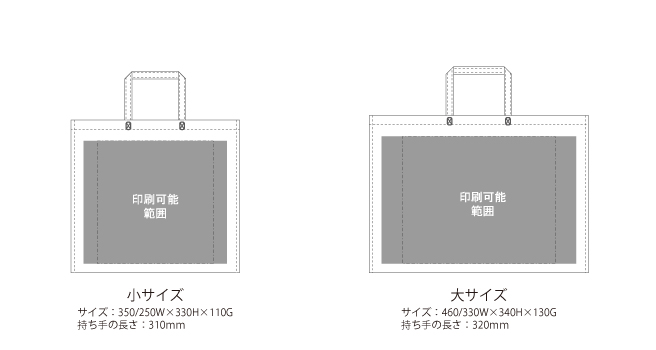 シンプルトートサイズ