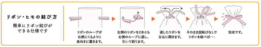 2穴リボン巾着加工