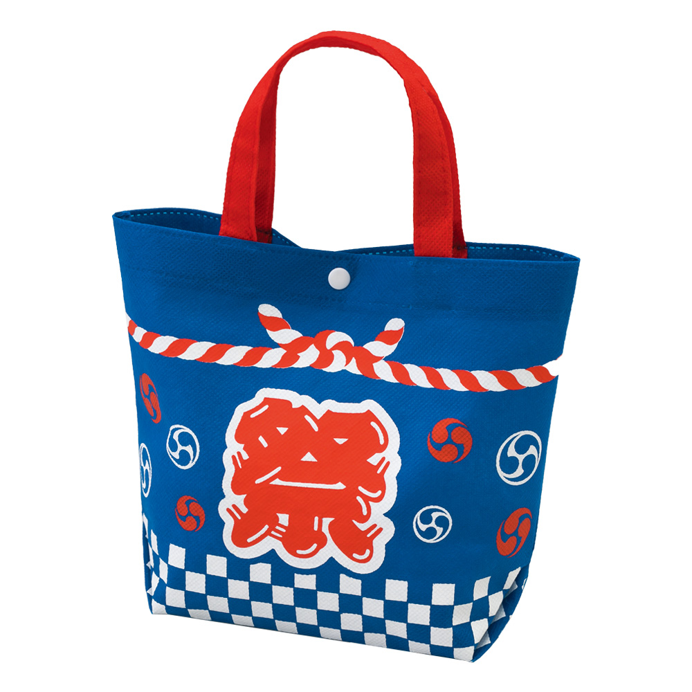 お祭りバッグ　市松柄