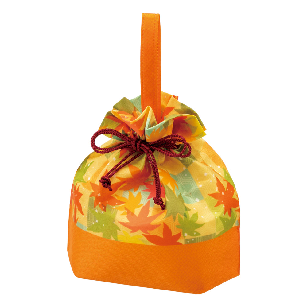 手提げ巾着　もみじ市松柄ＦＰ