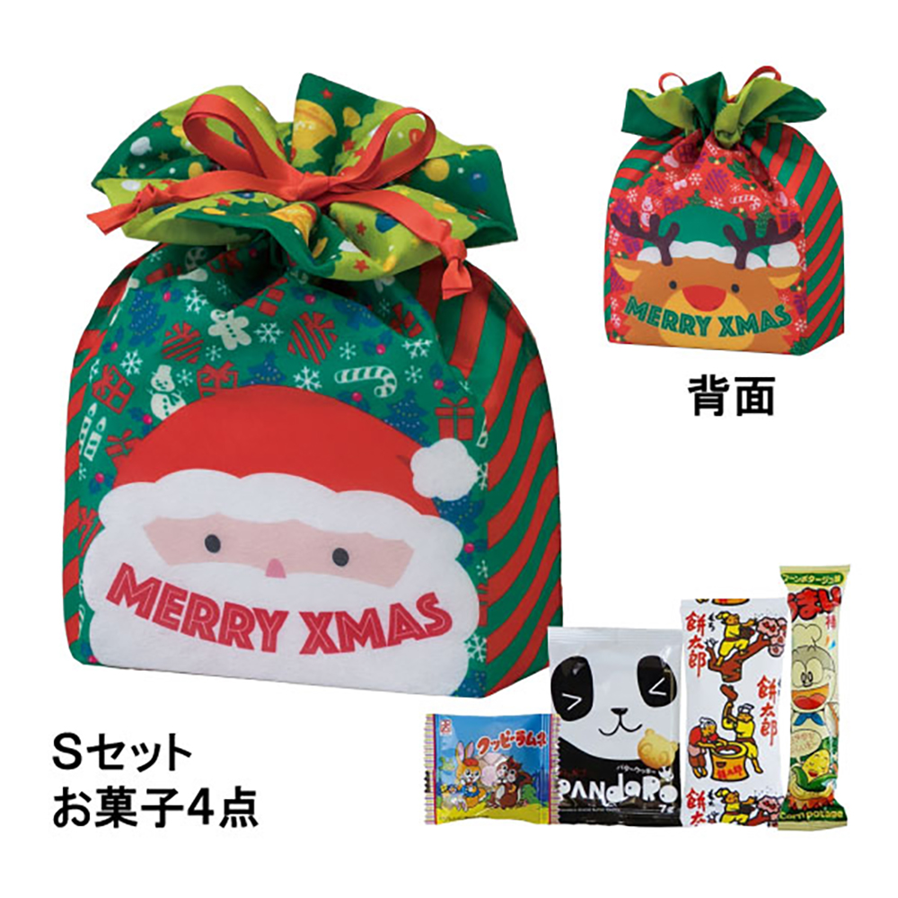 【お菓子セット】スクエア巾着　クリスマスＦＰ　Ｓセット