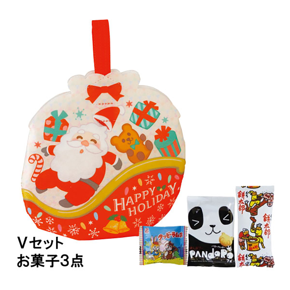【お菓子セット】バルーン　ふわっとサンタＦＰ　Ｖセット